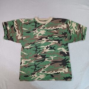 Vintage Sports Afield Camouflage Shirt L Camo Gorpcore Single Stitch USA Made